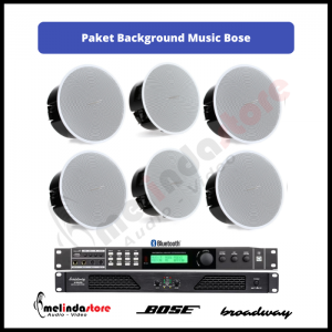 Paket Background Music Indoor Speaker Ceiling Bose - 6 Speaker 